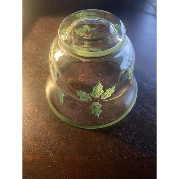 Lenox Holiday Glass Votive Holder Holly & Berry - Picture 3 of 4